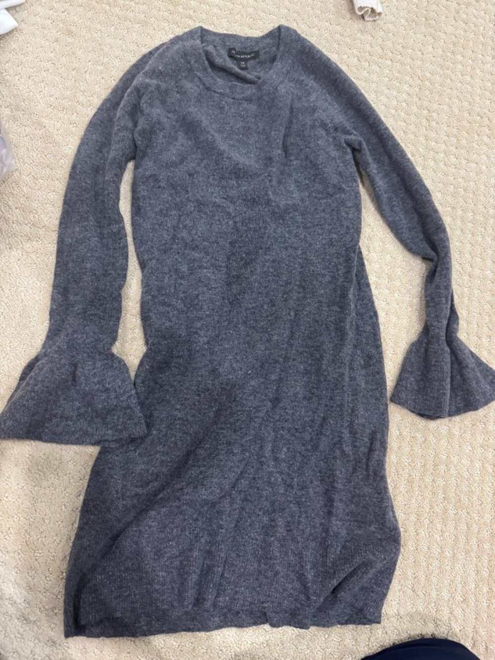 Banana Republic Gray Bell Sleeve Sweater XS